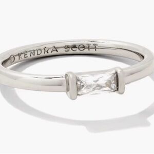 Kendra Scott Juliette Silver Band Ring in White CZ